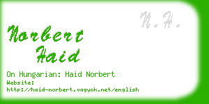 norbert haid business card